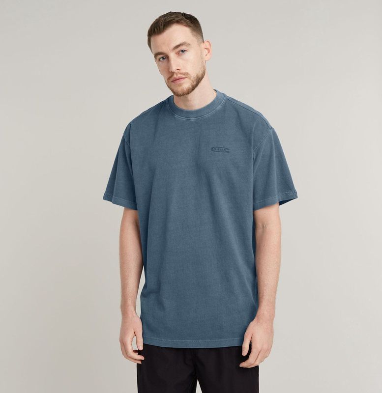 G-Starvoor mannen. D25162-C756-B782 Pigment kleurstof los T-shirt kastanjebruin (XXS), Casual, Korte mouwen, Groot, Biologisch katoen, Duurz