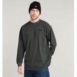 G-Starvoor mannen. D25163-C756-B564 Pigment grijs T-shirt (XXS), Casual, Lange mouwen, Biologisch katoen, Duurzaam