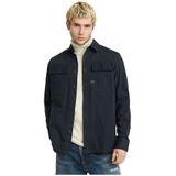 G-Star - D23583-D773-862 - CPO Overhemd - Marineblauw - Katoen - Lange Mouwen