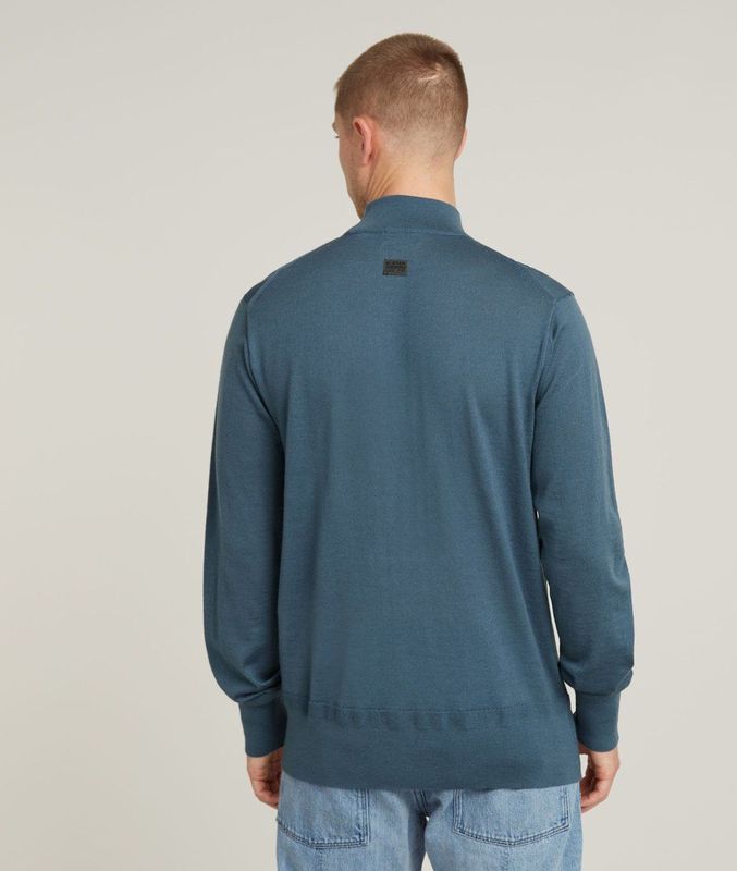 G-Star RAW Premium core Mock Knit, blauw (Avio D25175-d847-1820), S