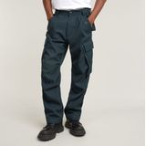 G-Starvoor mannen. D25224-D410-862 R-3N normale rechte cargo broek blauw (28/32), Casual, Gerecycled polyester, Duurzaam