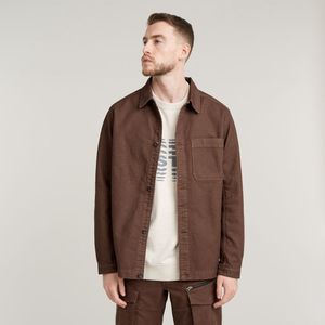 Overhemd - Bruin - Katoen - Lange Mouwen - Relaxte Pasvorm