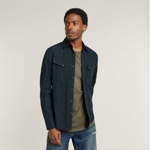 G-STAR RAW - Dakota Slim - T-shirt - Blauw - Lange Mouwen