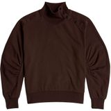 G-Starvoor vrouwen. D25296-D704-G692 Asymmetrische trui met knoopsluiting bruin (XS), Casual, Biologisch katoen, Duurzaam