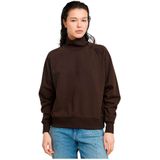 G-Starvoor vrouwen. D25296-D704-G692 Asymmetrische trui met knoopsluiting bruin (XS), Casual, Biologisch katoen, Duurzaam