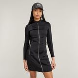 G-Star - D25449-D414-6484 - Moto Jurk - Zwart - Gerecycled Polyester - Duurzaam