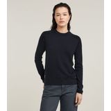 G-Star - D25509-D847-3873 Gebreide Trui - Marineblauw - Gerecyclede Wol