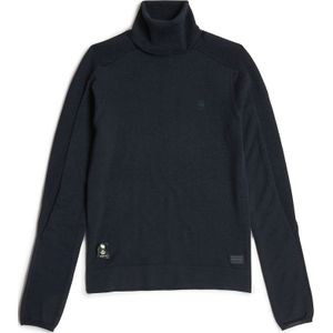 G-Star - D25510-D847-3873 Gebreide Trui - Marineblauw - Gerecyclede Wol