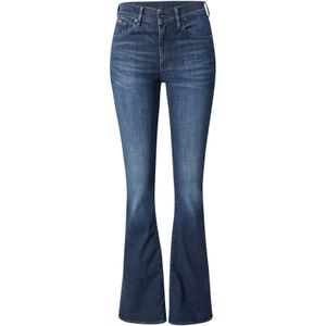 G-Starvoor vrouwen. D21290-D634-G809 Jeans 3301 Flare blauw (25/30), Casual, Denim, Biologisch katoen, Duurzaam