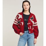 Cardigan - Rood - Gerecyclede Wol - Losse Pasvorm