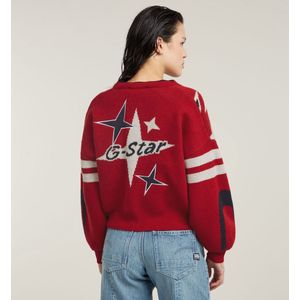 Cardigan - Rood - Gerecyclede Wol - Losse Pasvorm