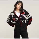 G-Star - D25730-D939-6484 - Los Gebreid Vest - Zwart - Casual - Gerecyclede Wol