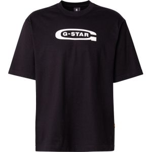 G-Star RAW - Old Skool Logo Boxy - T-shirt - Zwart