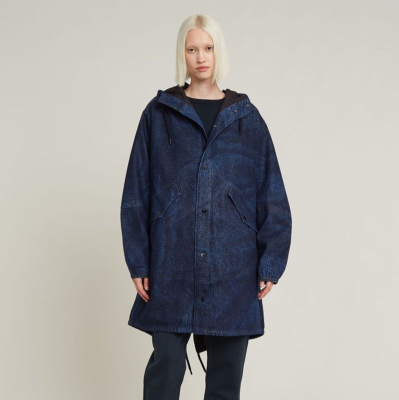 G-Star - D26399-D317-H274 - Rembrandt Denim Parka - Blauw - Biologisch Katoen
