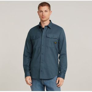 G-Star RAW Marine Slim overhemd, meerkleurig (Dk Sea Blue Micro Bt D24963-d787-g770), S
