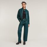 Stretchbroeken - Effen - Denim - Loosefit - High Waist