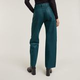 Stretchbroeken - Effen - Denim - Loosefit - High Waist