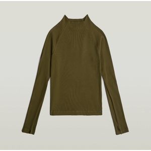 G-Star - D26411-5268-C744 - T-shirt - Groen - Lange Mouwen - Biologisch Katoen