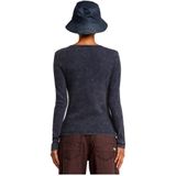 G-star - Deep Henley - T-shirt - Zwart - Lange Mouwen