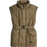 Gewatteerde Bodywarmer Belted - Groen - Dames