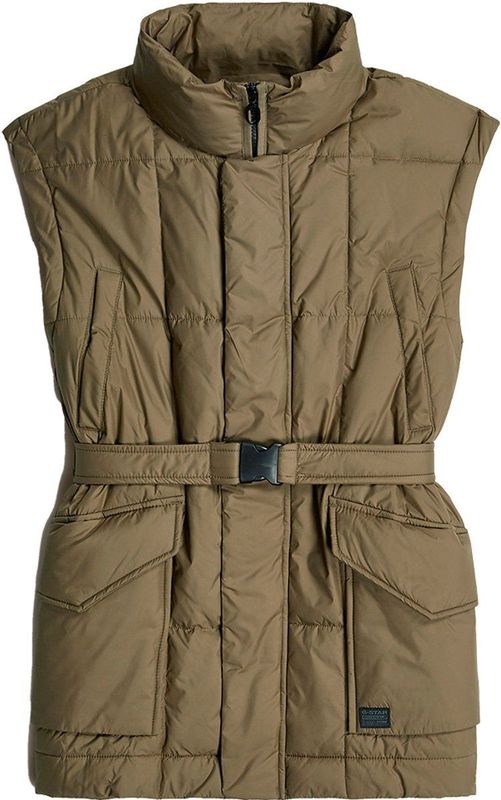 Gewatteerde Bodywarmer Belted - Groen - Dames