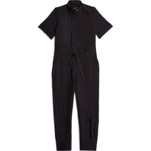 G-Starvoor vrouwen. D19661-9285-6484 Workwear jumpsuit met korte mouwen zwart (XL), Casual, Polyester