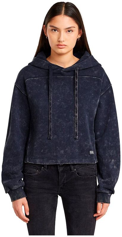 G-Star - Overdyed Loose Hoodie - Marineblauw - Biologisch Katoen