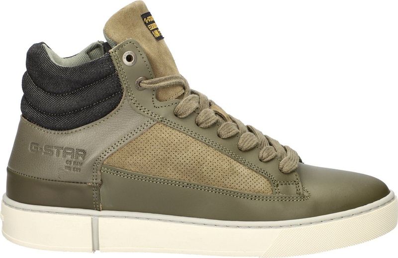 G-Star - Ravond - Sneaker - Donkergroen - Leer, Suède, Denim