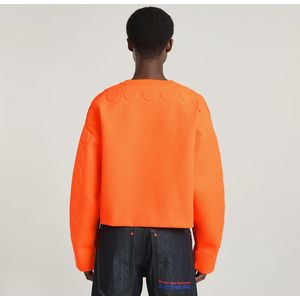 WVB Unisex Korte Sweater - Oranje - Heren