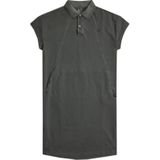 Jurk - Polokraag - Effen - Katoen - Knielengte - Normale Pasvorm