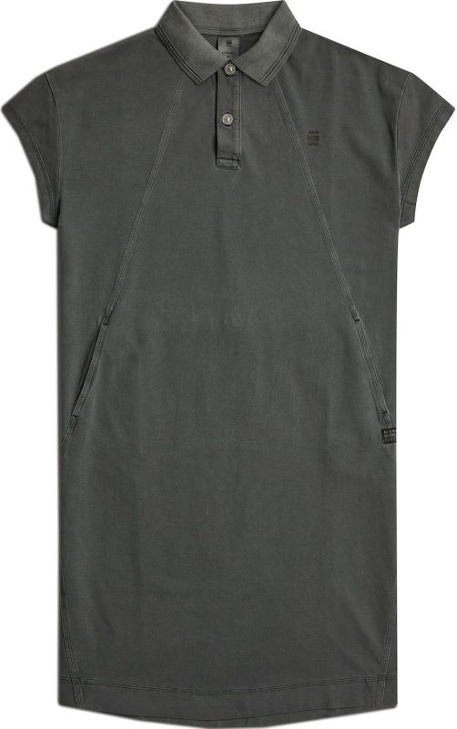 Jurk - Polokraag - Effen - Katoen - Knielengte - Normale Pasvorm