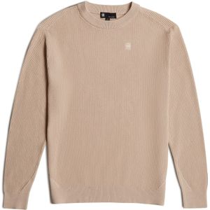 G-STAR RAW - Pull Serrated R Knit - Tricot - Roze - Katoen
