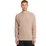 G-STAR RAW - Pull Serrated R Knit - Tricot - Roze - Katoen