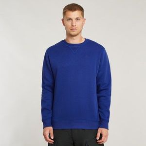 G-STAR - Premium Core - Sweater - Midden Blauw - 55% Biologisch Katoen - 45% Recycled Polyester