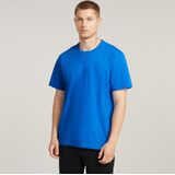 G-STAR RAW - Nifous - T-shirt - Blauw - Geribbelde Hals, Zijsplitten
