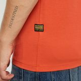 G-Star RAW - Slim Base T-shirt - Rood - Katoen - Geribbelde Hals