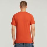 G-Star RAW - Slim Base T-shirt - Rood - Katoen - Geribbelde Hals