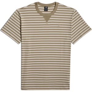 G-STAR RAW T-shirt Nifous Stripe R T pour homme, Multicolore (vert Ensis Green/Dk Brick Stripe D25961-c339-h227), XL