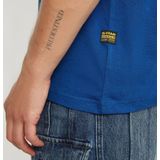 G-Star RAW - T-Shirt - Geribbelde Hals - Borduurwerk - Zwart - Katoen