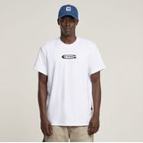 G-STAR - Old Skool Logo T-Shirt - Wit - Biologisch Katoen