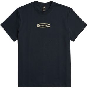 G-STAR RAW Heren Old Skool Logo R T T-shirt, blauw (Salute D25967-c812-c742), XS