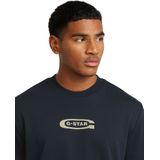 G-star - Old Skool T-shirt - Blauw - 100% Biologisch Katoen