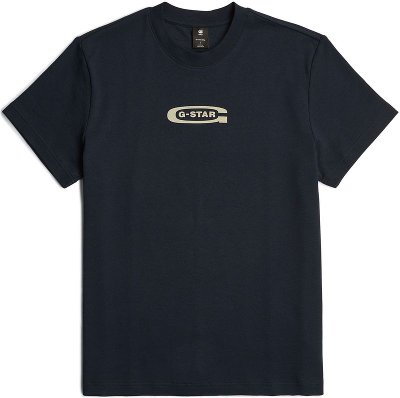 G-star - Old Skool T-shirt - Blauw - 100% Biologisch Katoen