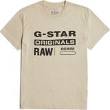 G-STAR RAW Originals R T T-shirts voor heren, beige (Dk Brick D25969-c506-1214), XS