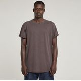 G-STAR RAW - Text Back Gr Overdyed Lash R T - T-shirt - Bruin - Heren