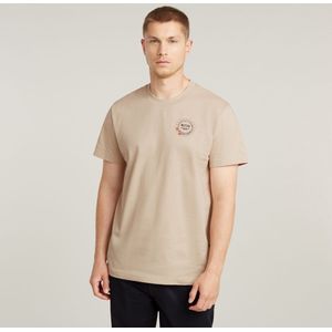 G-Star Raw - T-Shirt - Beige - Organisch Katoen - Normale Pasvorm