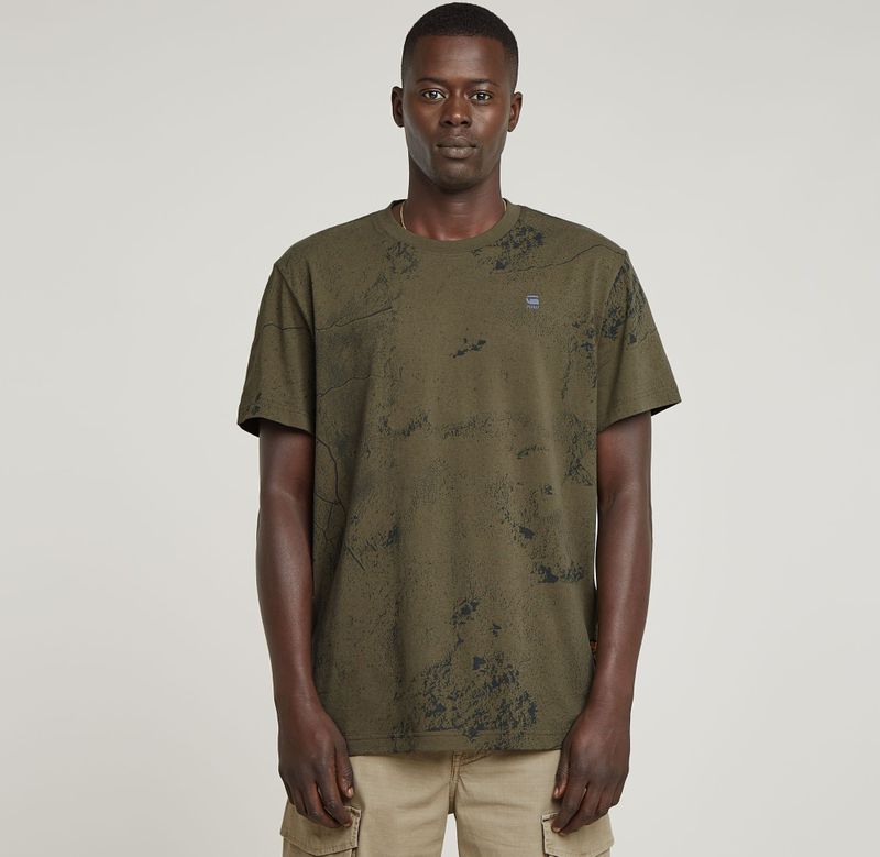 G-STAR - T-shirt - Shadow Olive Concrete - 100% Biologisch Katoen
