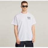G-STAR - Barcode Back Graphic - T-shirt - Wit