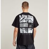 G-STAR - Barcode Back Graphic - T-shirt - Zwart - Biologisch Katoen