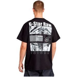 G-STAR - Barcode Back Graphic - T-shirt - Zwart - Biologisch Katoen